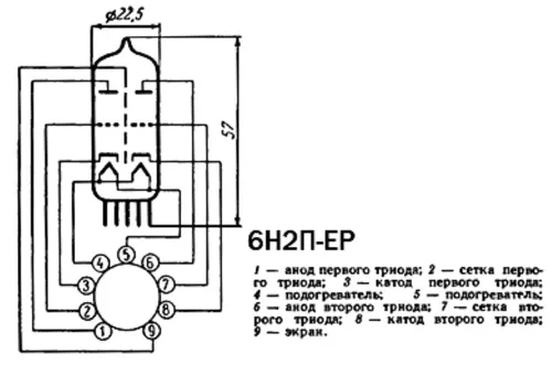 6Н2П-ЕР радиолампа фото 2 6Н2П-ЕР радиолампа фото 2