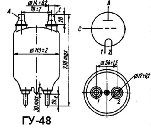 ГУ-48 генераторный триод фото 3 ГУ-48 генераторный триод фото 3