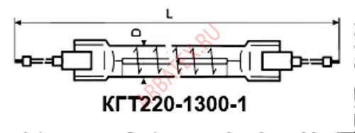 КГТ 220-1300-1 лампа галогенная фото 3