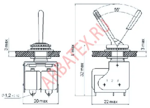 ПТ8-11В тумблер фото 2