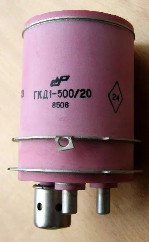 ГКД1-500/20 газотрон мощный импульсный фото 2 ГКД1-500/20 газотрон мощный импульсный фото 2