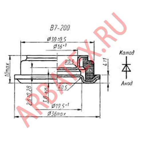 В7-200-3В диод фото 2 В7-200-3В диод фото 2
