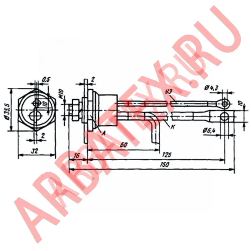 Т25-12 тиристор фото 2