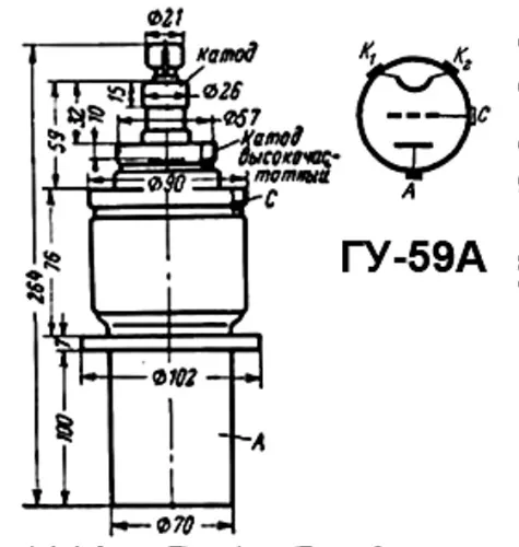 ГУ-59А генераторный триод  фото 3